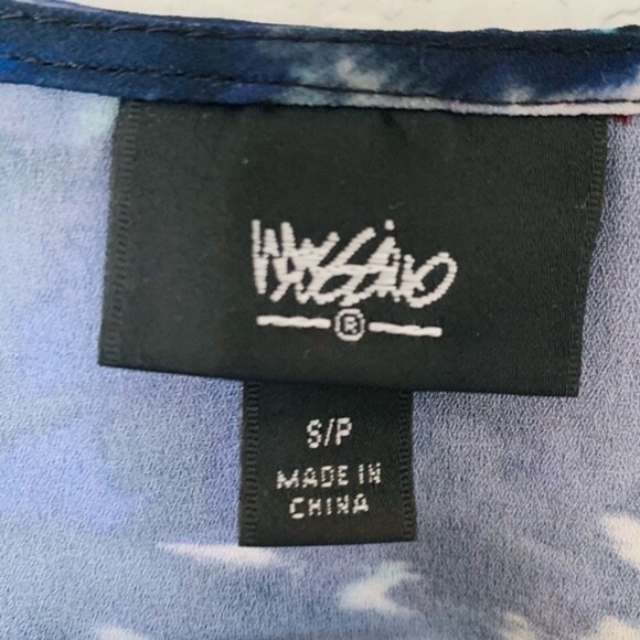 Mossimo Blouse Womens Small Blue Multicolor Sleeveless Scoop Neck Beaded Work - Picture 3 of 7